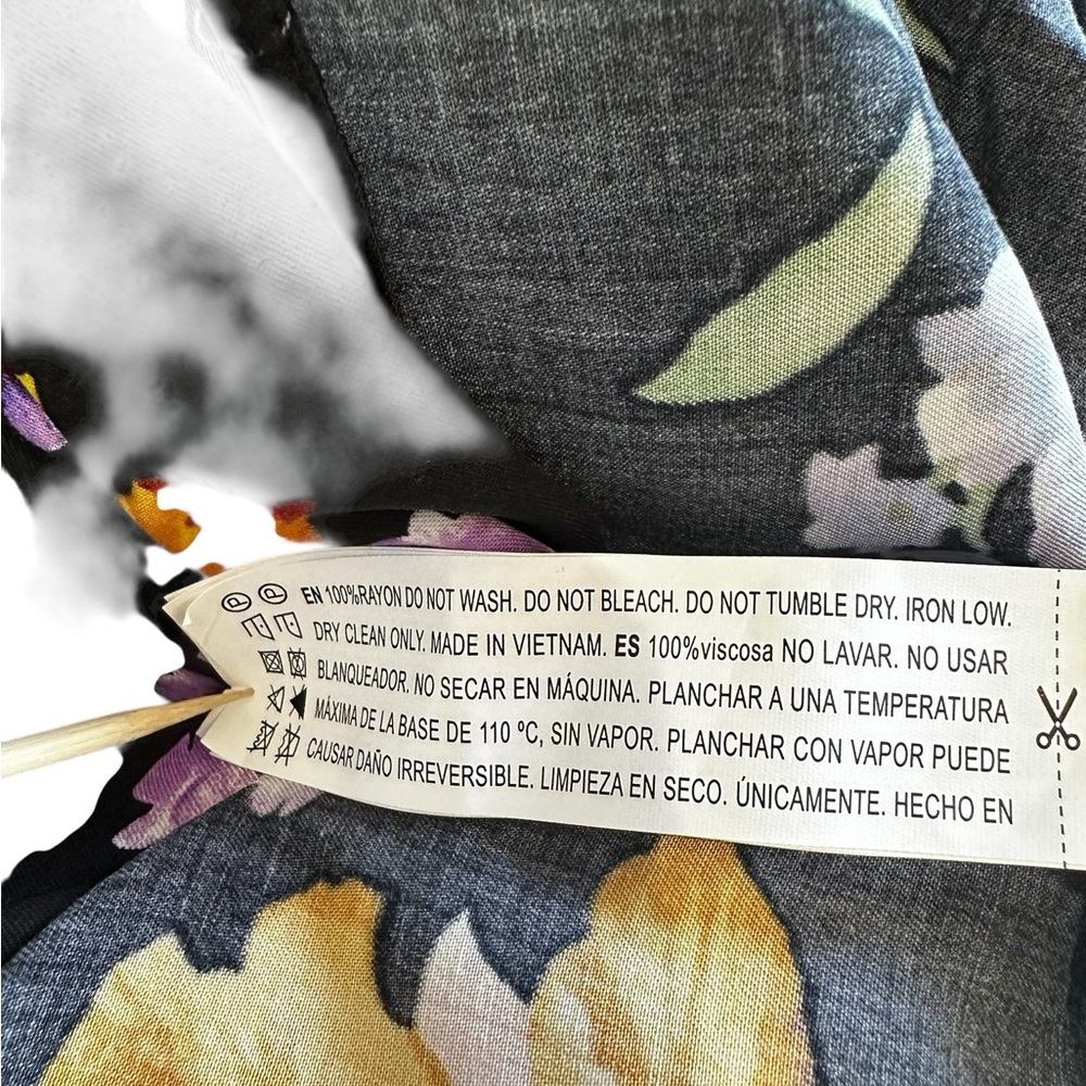 Forever 21 Black Dress with Yellow and Purple Floral - Picture 8 of 16